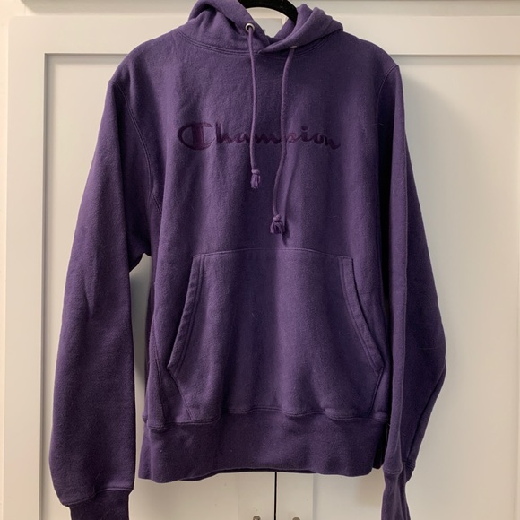 champion purple reverse weave